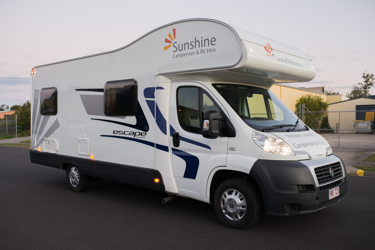 "The Noosa" motorhome, available for hire on the Sunshine Coast